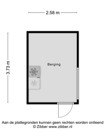 Floorplan - Professor Lorentzstraat 43, 5021 NR Tilburg