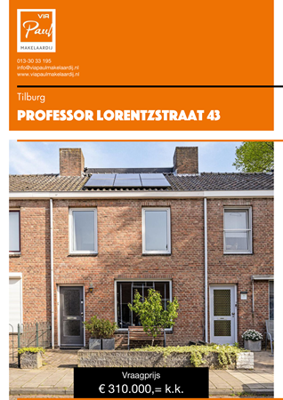 Brochure preview - Professor Lorentzstraat 43 Tilburg