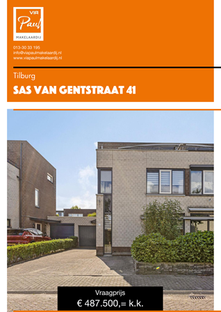 Brochure preview - Sas van Gentstraat 41 Tilburg