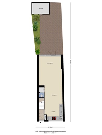 Floorplan - Voltstraat 61a, 5021 SC Tilburg