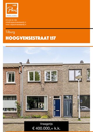 Brochure preview - Hoogvensestraat 157 Tilburg