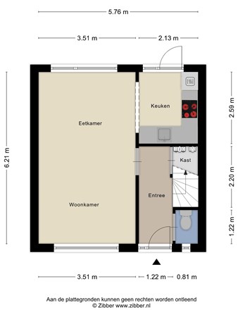 Floorplan - Abdij Van Egmondstraat 37, 5037 CR Tilburg