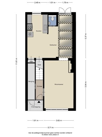 Floorplan - Lovensestraat 60, 5014 DS Tilburg