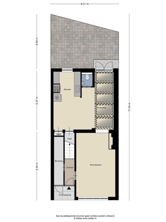 Floorplan - Lovensestraat 60, 5014 DS Tilburg