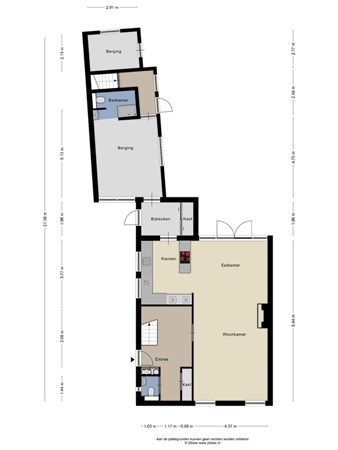 Floorplan - Heuvelstraat 28, 5131 AP Alphen