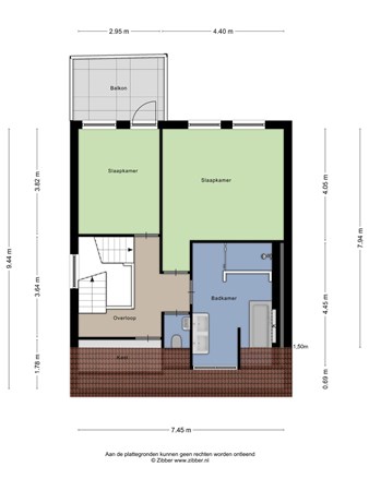 Floorplan - Heuvelstraat 28, 5131 AP Alphen