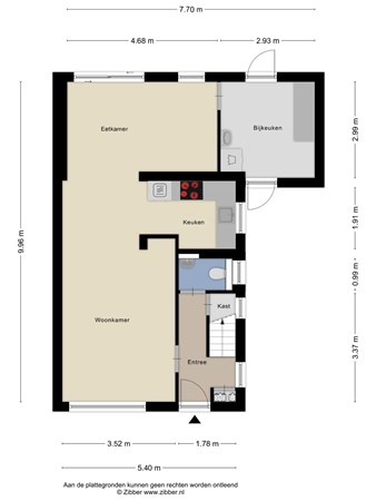 Floorplan - Bernhardstraat 18, 5133 TZ Riel