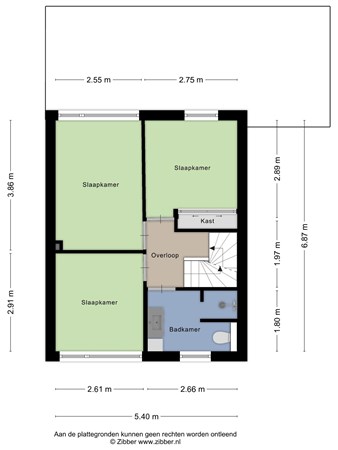 Floorplan - Bernhardstraat 18, 5133 TZ Riel