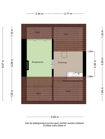 Floorplan - Bernhardstraat 18, 5133 TZ Riel