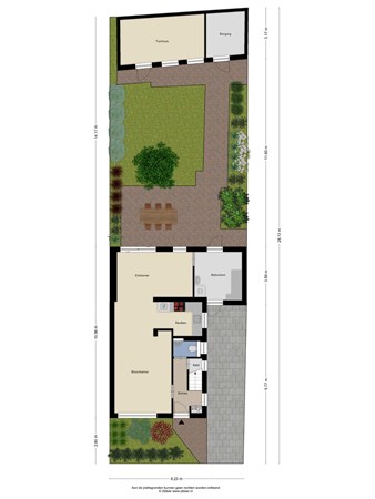 Floorplan - Bernhardstraat 18, 5133 TZ Riel