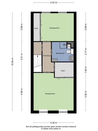 Floorplan - Obrechtstraat 34, 5012 EC Tilburg