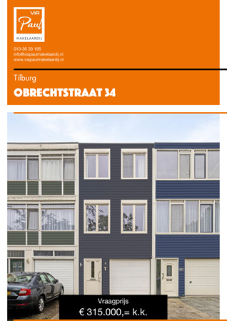 Brochure preview - Obrechtstraat 34 Tilburg