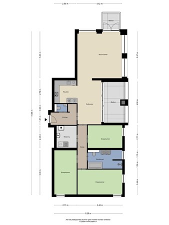 Floorplan - De Werf 59, 5018 CX Tilburg