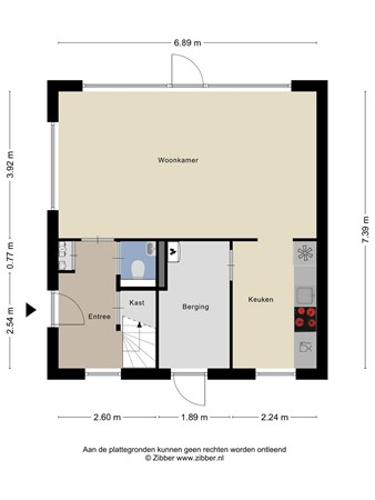 Floorplan - Rector Coppenserf 24, 5046 AX Tilburg