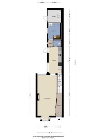 Floorplan - Valkenierstraat 15, 5021 DD Tilburg