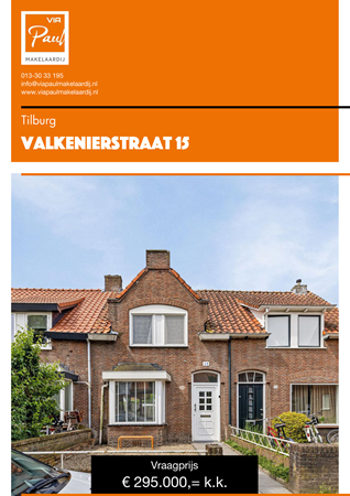 Brochure preview - Valkenierstraat 15 Tilburg