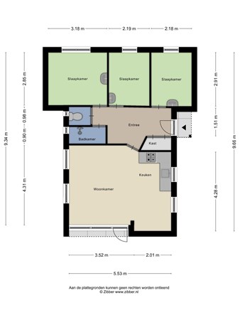 Floorplan - Flaasdijk 1-405, 4861 RC Chaam