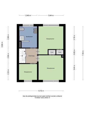 Floorplan - Hoevenseweg 92b, 5017 AG Tilburg