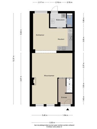 Floorplan - Kruisvaardersstraat 69, 5021 BB Tilburg