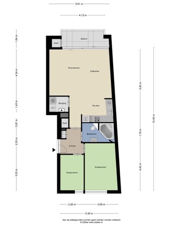 Floorplan - Groeseindstraat 42a, 5014 LW Tilburg