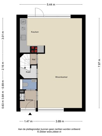 Floorplan - Tjalkstraat 4, 5017 LD Tilburg