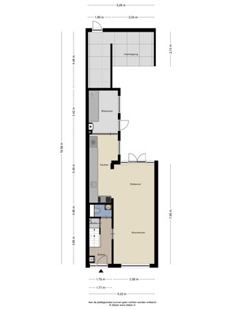 Floorplan - Doornbossestraat 12, 5018 GG Tilburg