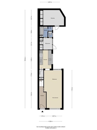 Floorplan - Valkenierstraat 60, 5021 DH Tilburg