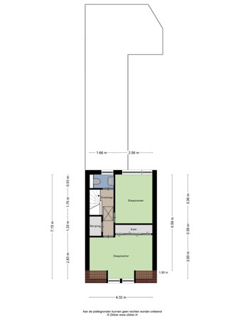 Floorplan - Valkenierstraat 60, 5021 DH Tilburg