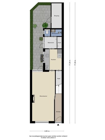 Floorplan - Paul Krügerstraat 17, 5021 TL Tilburg