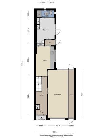 Floorplan - Weverstraat 62, 5046 TK Tilburg