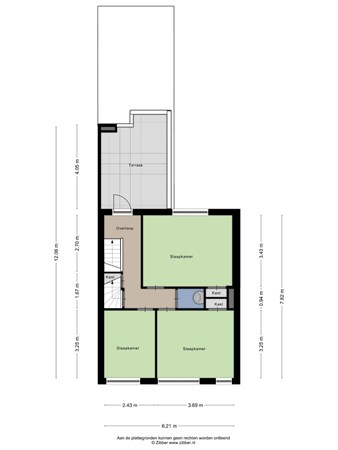 Floorplan - Weverstraat 62, 5046 TK Tilburg