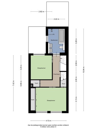 Floorplan - Tongerlose Hoefstraat 107, 5046 NG Tilburg