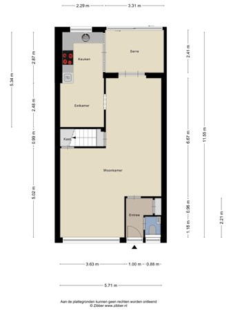 Floorplan - Grubbenvorststraat 100, 5043 MV Tilburg