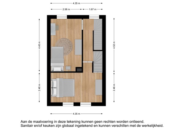 Floorplan - Van de Coulsterstraat 21, 5021 BK Tilburg