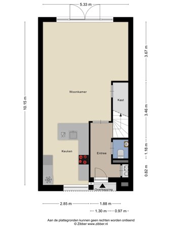 Floorplan - Loudonstraat 1, 5018 GE Tilburg