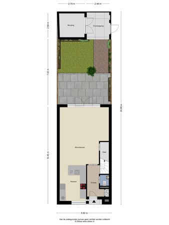 Floorplan - Loudonstraat 1, 5018 GE Tilburg