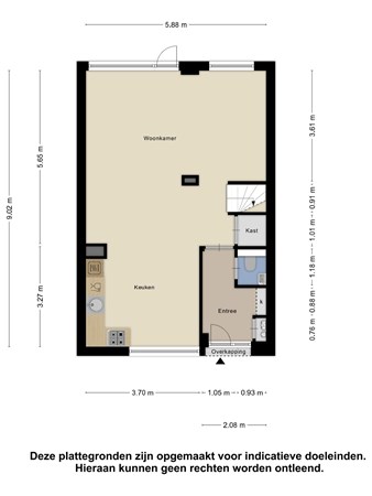 Floorplan - Prinsenhoeven 27, 5017 GC Tilburg