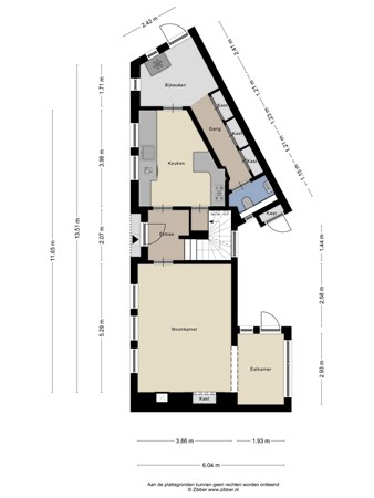 Floorplan - Vazalstraat 19, 5021 DP Tilburg