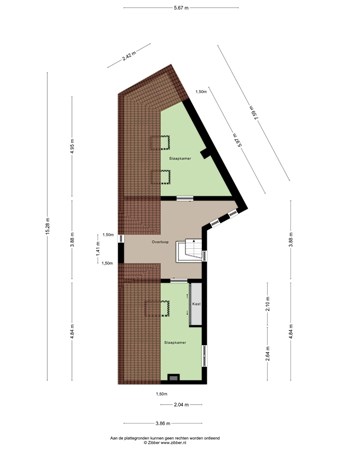 Floorplan - Vazalstraat 19, 5021 DP Tilburg