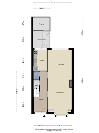 Floorplan - Jan Pieterszoon Coenstraat 75, 5018 CR Tilburg