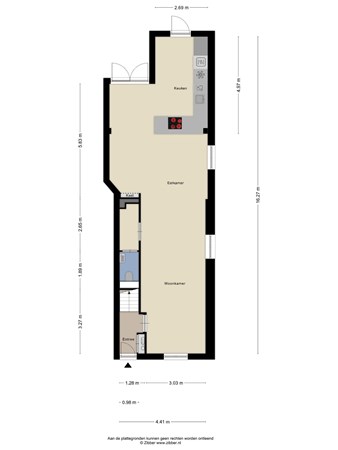 Floorplan - Dr. Nolensstraat 36, 5046 HR Tilburg