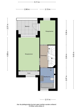 Floorplan - Vlijmenstraat 34, 5036 SV Tilburg