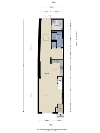 Floorplan - Van Spaanstraat 10, 5014 MN Tilburg