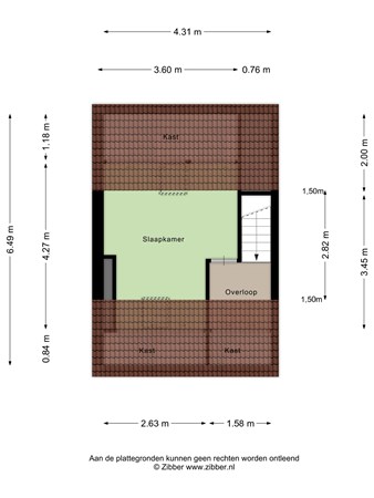 Floorplan - Van Spaanstraat 10, 5014 MN Tilburg