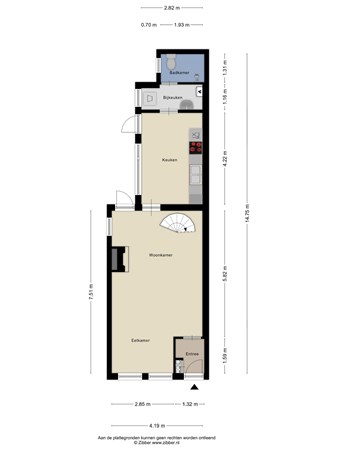 Floorplan - Bosscheweg 283, 5013 AB Tilburg