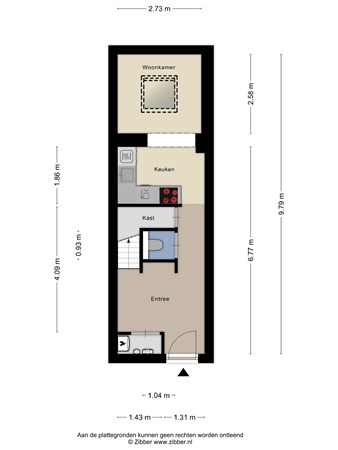 Floorplan - Stedekestraat 22e, 5041 DN Tilburg