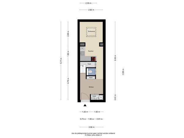 Floorplan - Stedekestraat 22d, 5041 DN Tilburg