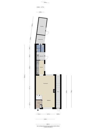 Floorplan - Lanciersstraat 110, 5017 CT Tilburg
