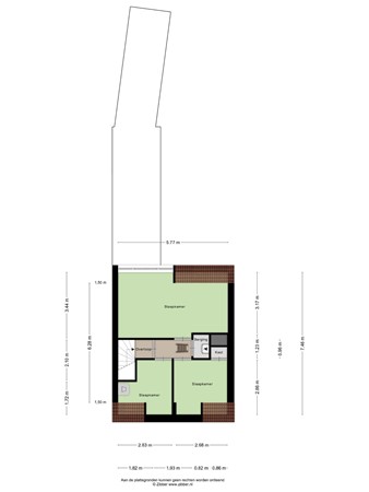 Floorplan - Lanciersstraat 110, 5017 CT Tilburg