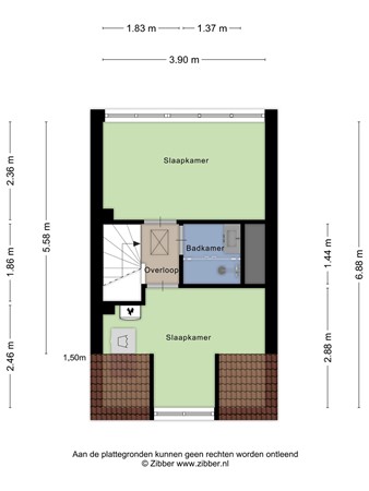 Floorplan - Paterstraat 53, 5025 KH Tilburg